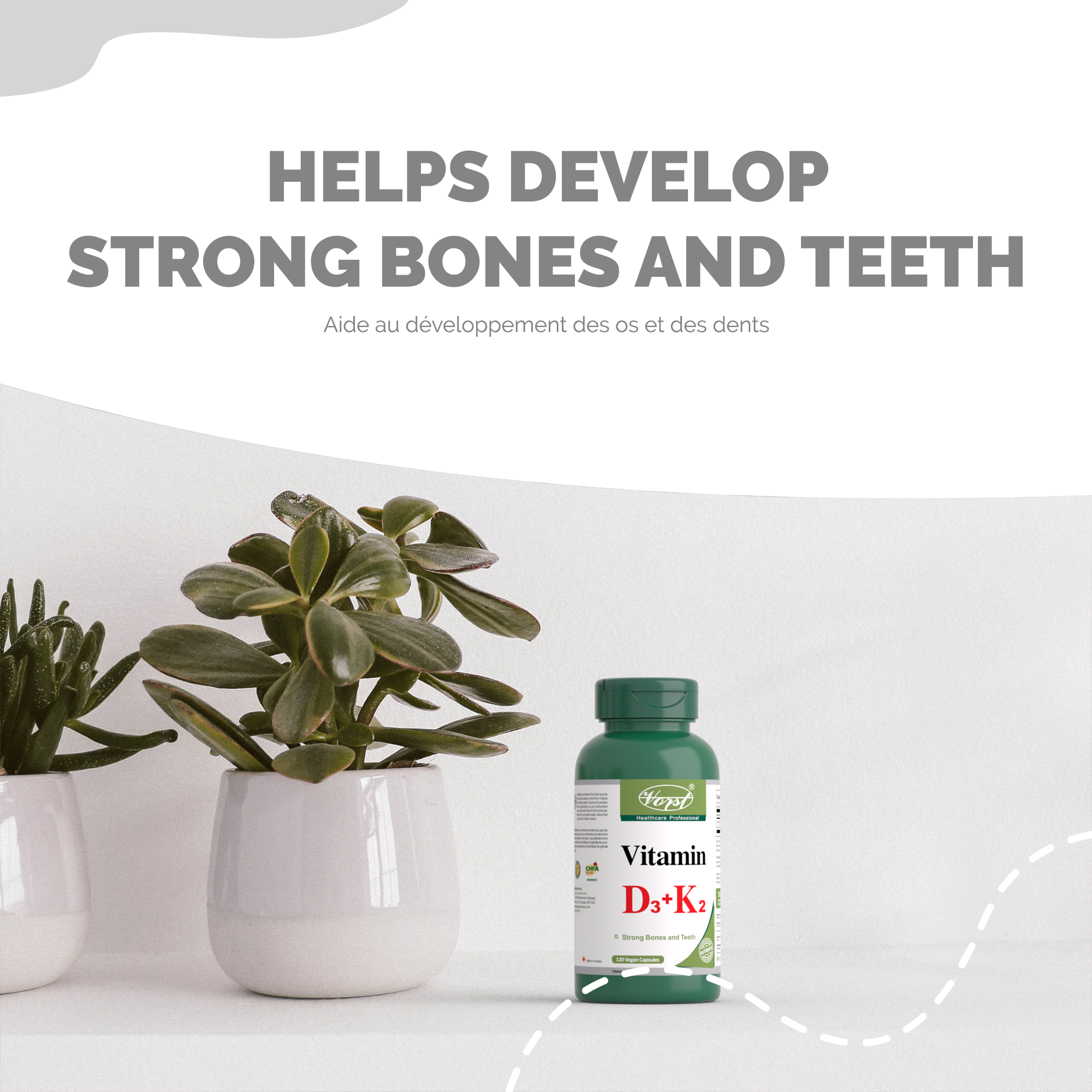 Vitamin D3 & K2 for Bone