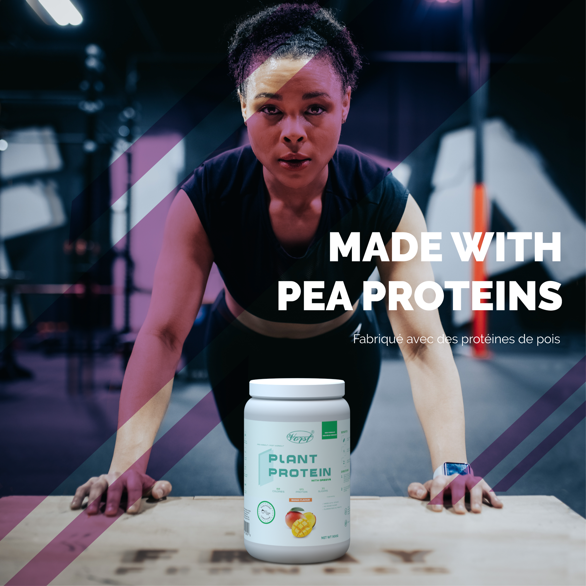 Plant Protein Powder with Greens (Mango Flavour)