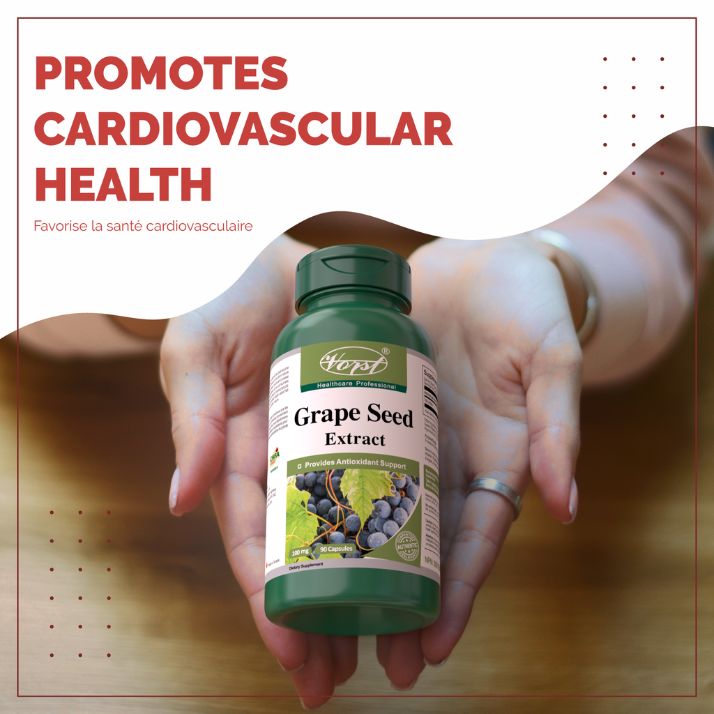 Grape Seed 100mg 90 Capsules Promotes Cardiovascular Health