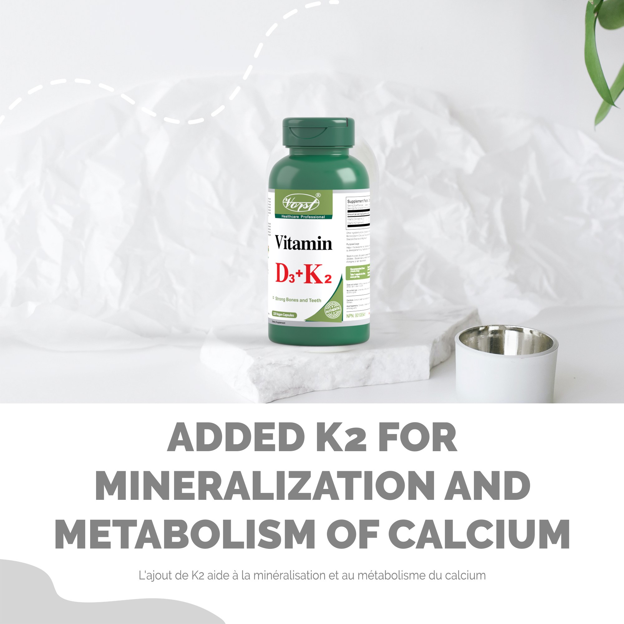 Vitamin D3 & K2 for Bone