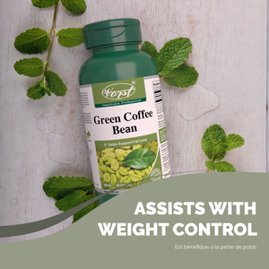 Green Coffee Bean 400mg 90 Capsules assists with weight control