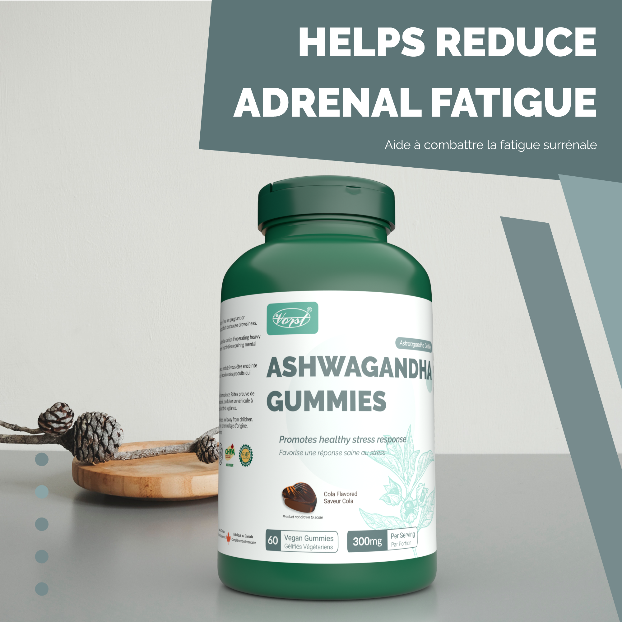 Ashwagandha Gummies creative bottle image