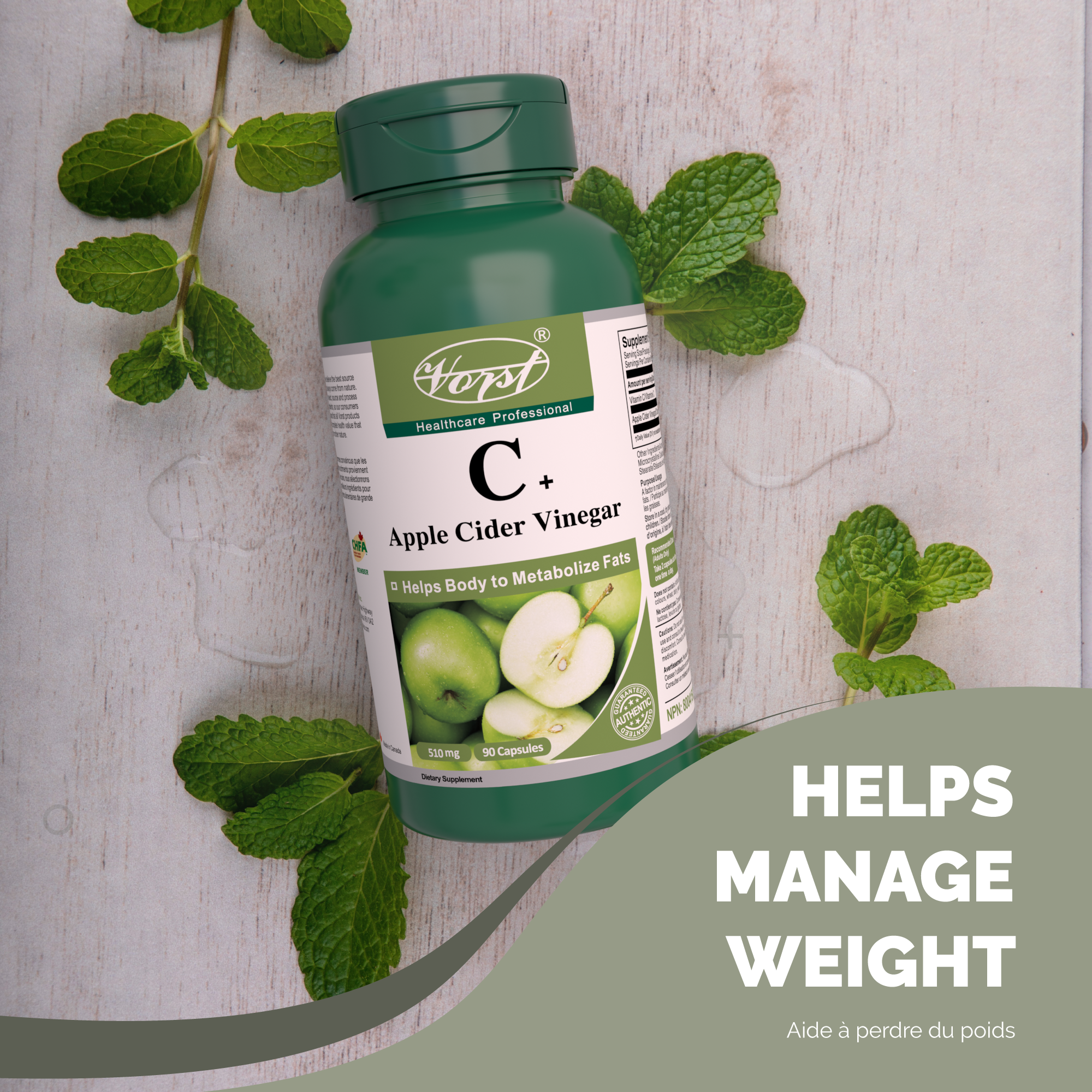 Apple Cider Vinegar Capsules for Weight Loss and Weight Management