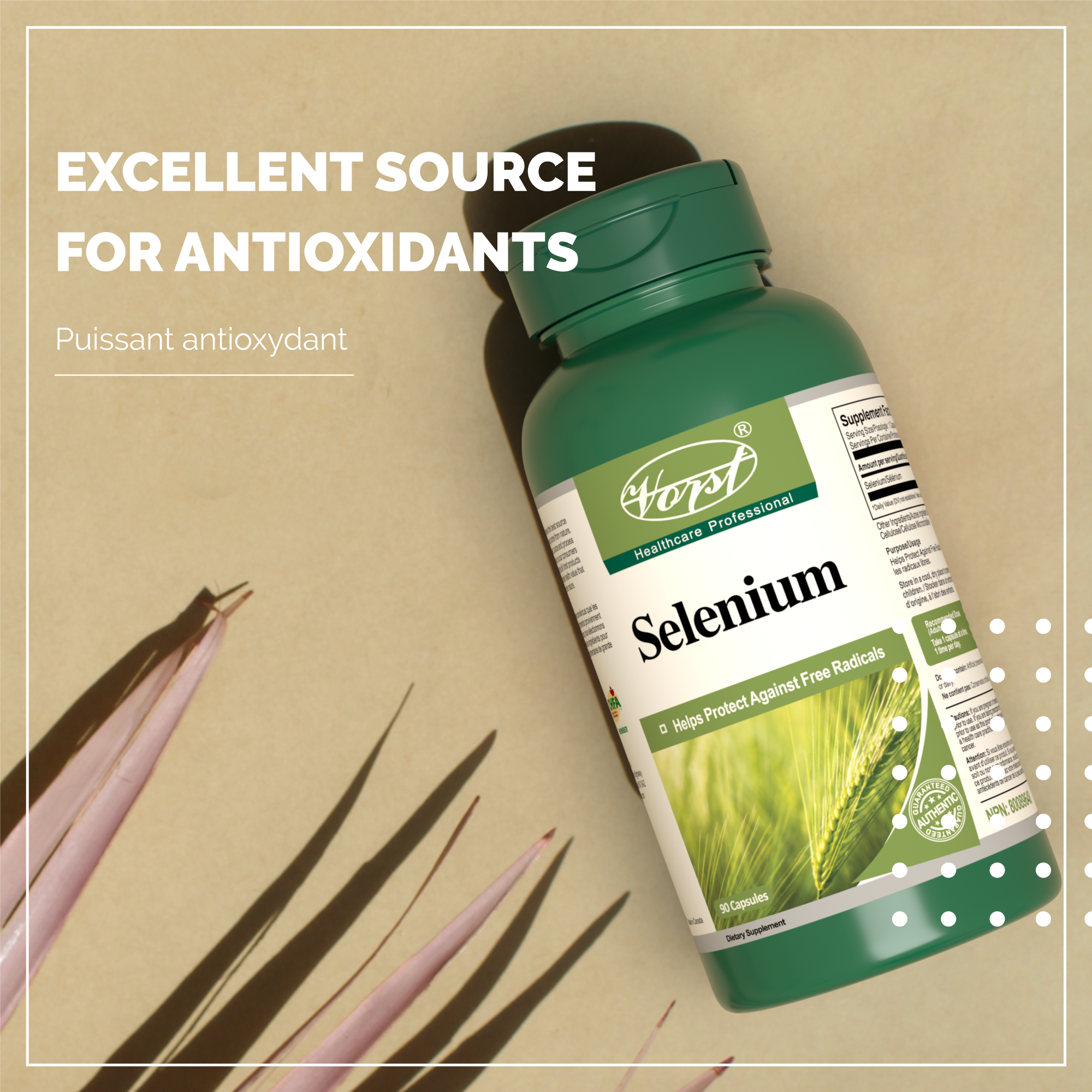 Selenium Excellent source for antioxidants
