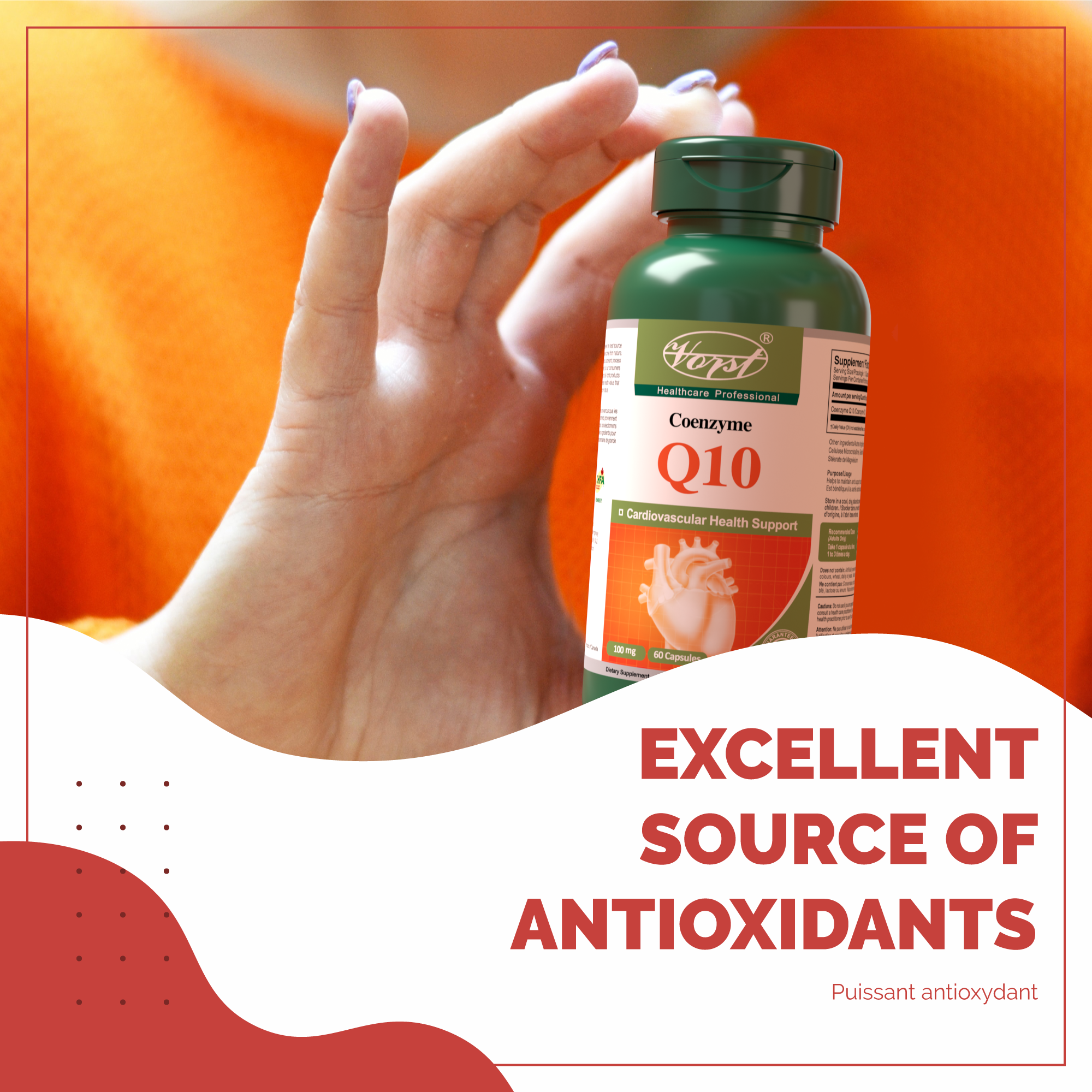 Coenzyme q10 100mg 60 Capsules excellent source of antioxidants