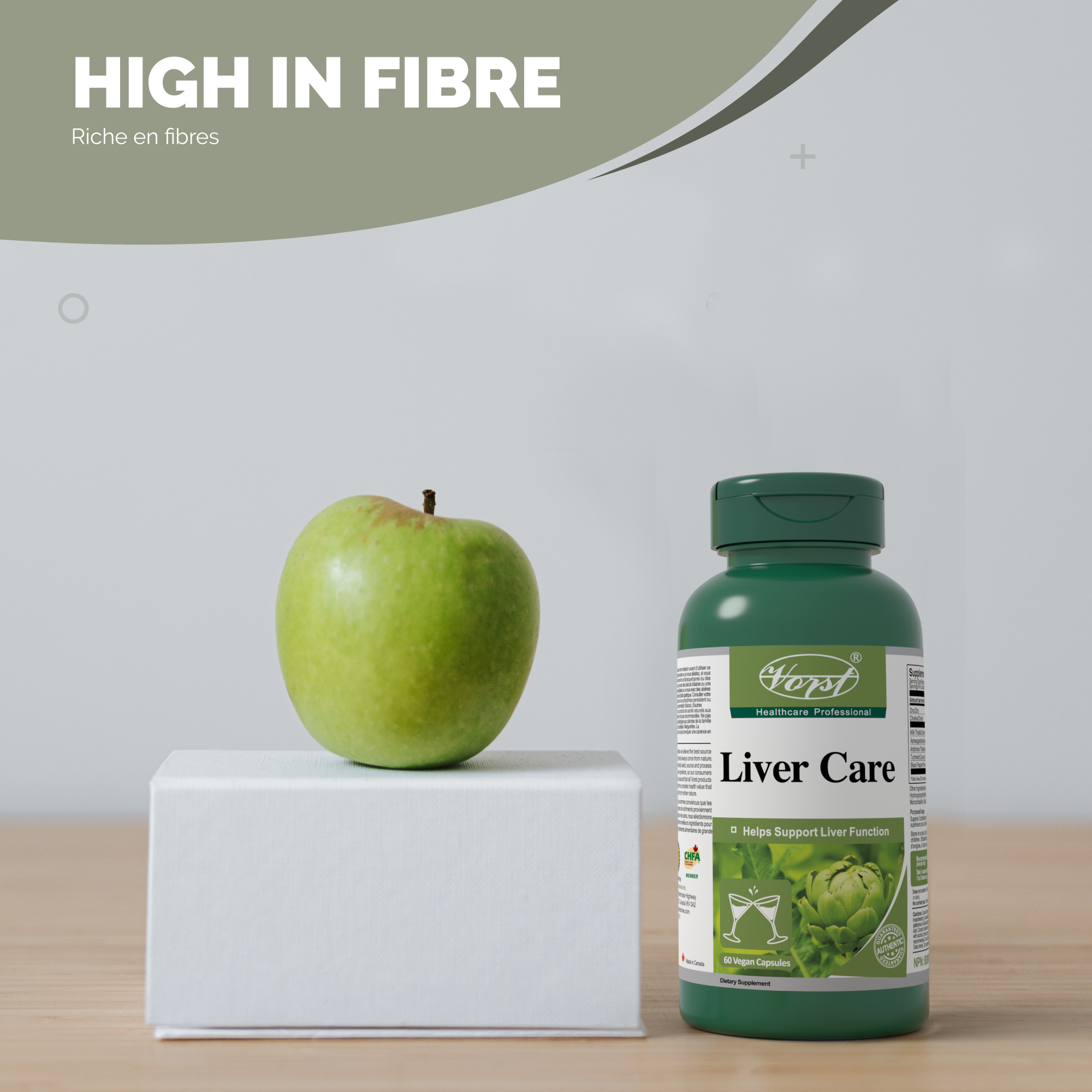 Liver Care 60 Vegan Capsules high in fiber