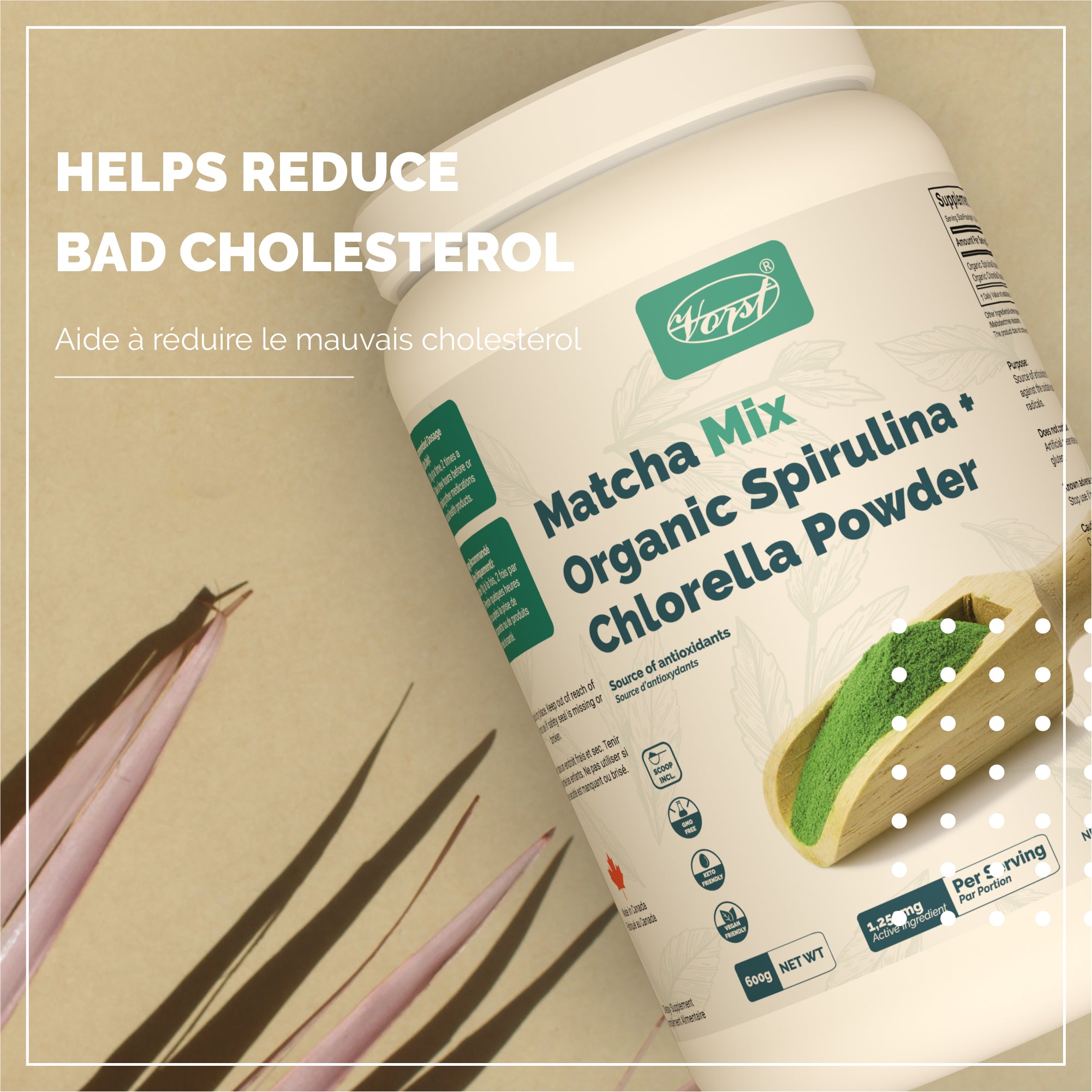 Matcha Mix Spirulina + Chlorella, Superfood 