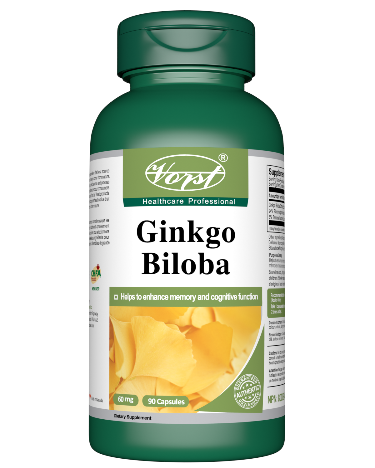 Ginkgo Biloba for Cognitive Function and Memory