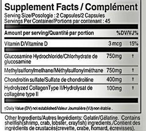 Joint Q Advanced Formula 1000Mg Supplement Facts
