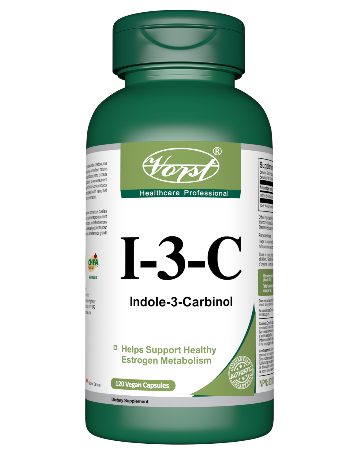 Indole 3 Carbinol I3C 400mg 120 Vegan Capsules
