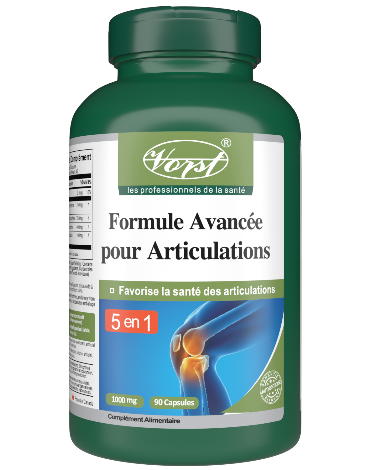 Formule Avancée pour Articulations, Favorise la santé des articulations 5 en 1 French