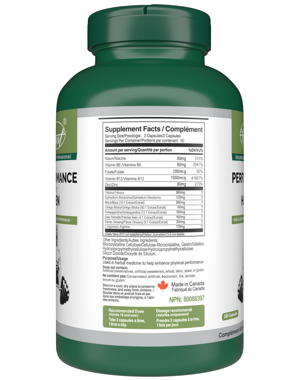 Pre-Workout Performance Supplement for Men