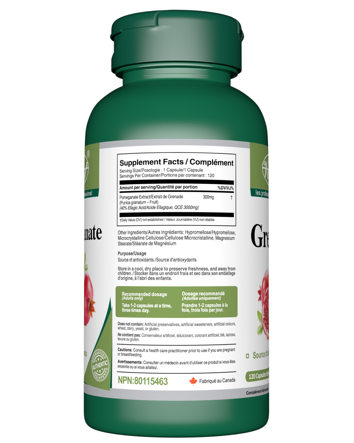 Pomegranate | Antioxidant | 120 Vegan Capsules