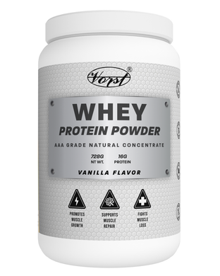 Whey Protein Concentrate Powder 728g Vanilla Flavored 28 Servings
