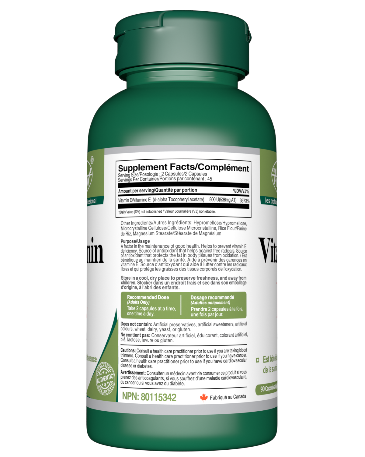 Vitamin E , Antioxidant for Eye, Skin, and Brain