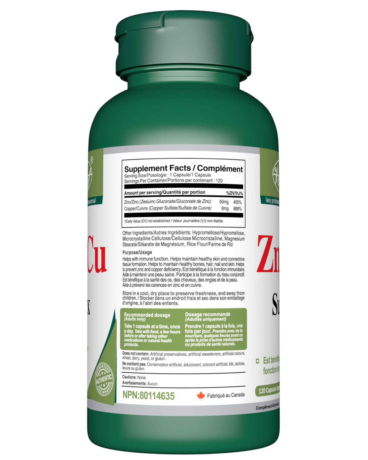 Zinc & Copper for Immune, Essential Mineral