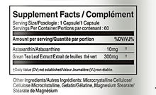 Load image into Gallery viewer, Supplement Facts of Astaxanthin 10mg 60 Capsules - Vorst Supplements and Vitamins