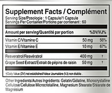 Load image into Gallery viewer, resveratrol supplement facts table